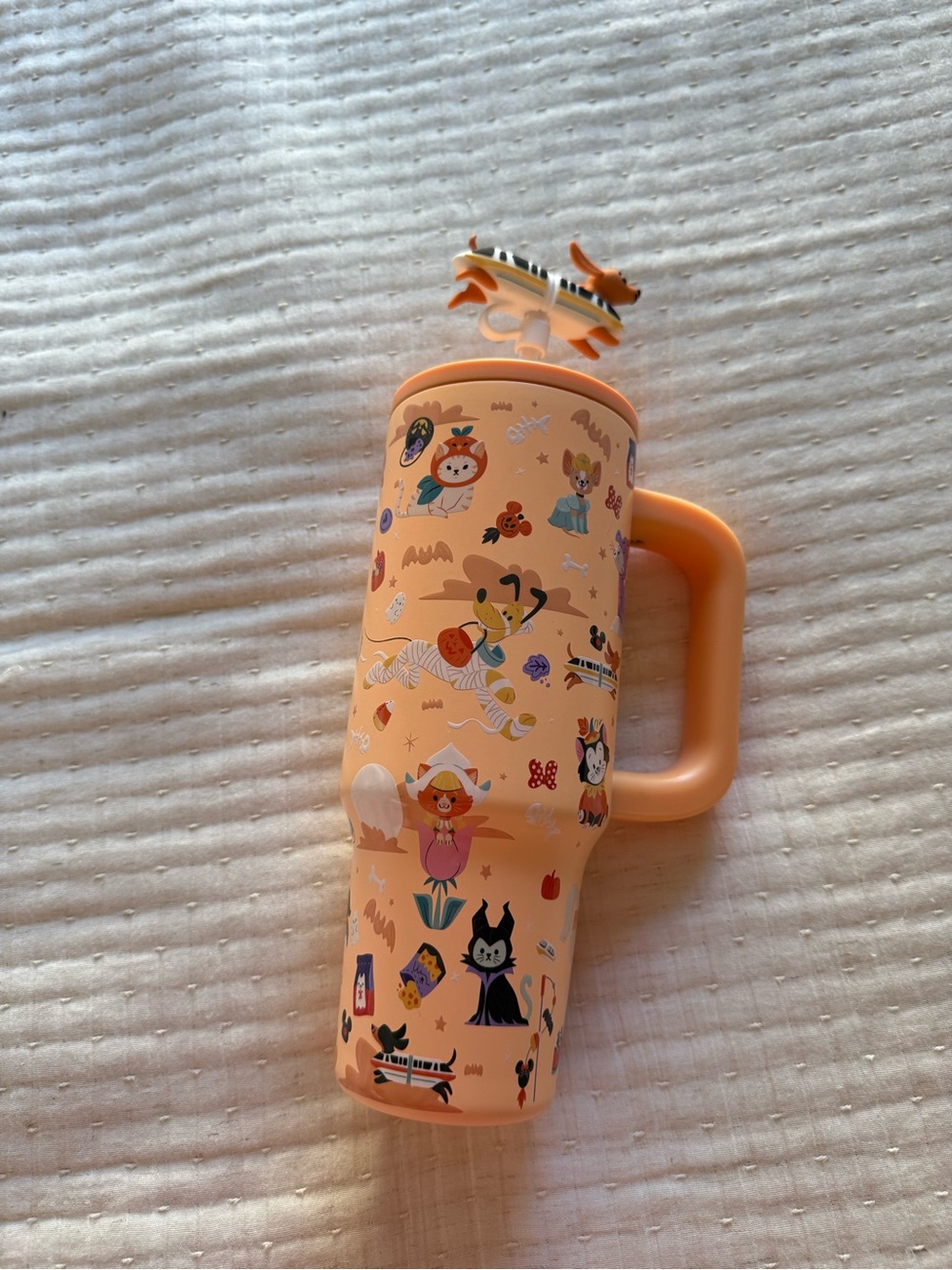 Disney Cats and Dogs Halloween 30 oz. Stainless Travel Tumbler with Straw NEW - Picture 3 of 8